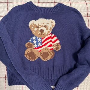 Target Blue Sweater with Bear Design